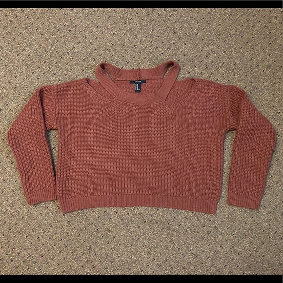 Forever 21 Sweaters - NWOT Dusty Pink Open Collar Sweater
